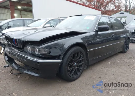 2001 BMW 750Il z USA, uszkodzony, nr VIN WBAGJ03461DD74181